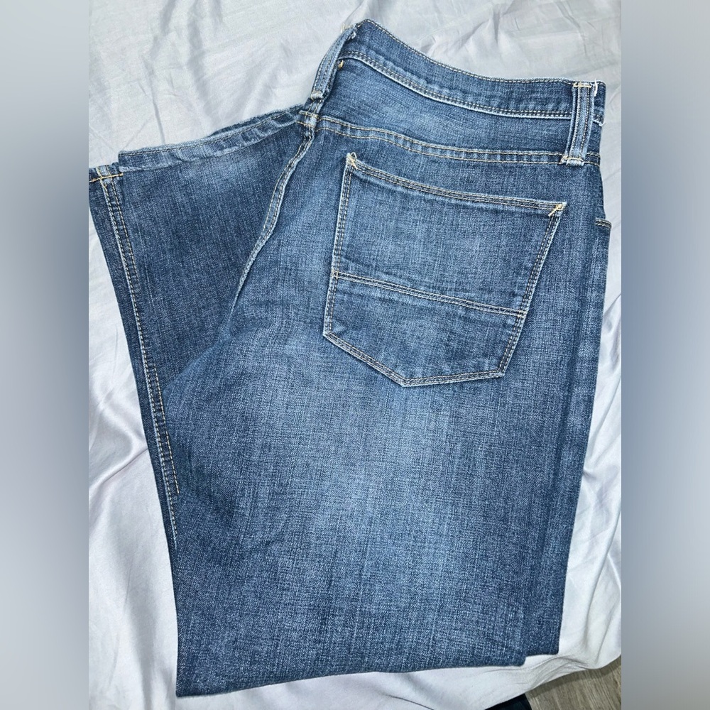 Men's Darker OP Brand Slim Straight Size 38x30 Casual Stylish Denim Blue Jeans